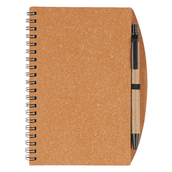 5" x 7" Eco-Inspired Spiral Notebook & Pen - 5" x 7" Eco-Inspired Spiral Notebook & Pen - Image 5 of 6