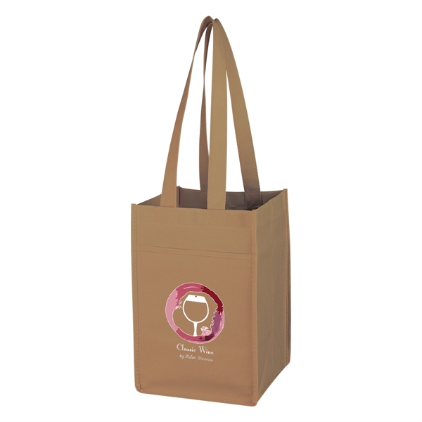 Non-Woven 4 Bottle Wine Tote Bag - Non-Woven 4 Bottle Wine Tote Bag - Image 6 of 13