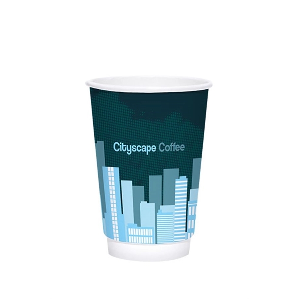 16 oz. Double Wall Insulated White Paper Hot Cup - 16 oz. Double Wall Insulated White Paper Hot Cup - Image 4 of 5