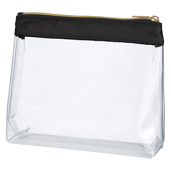Sadie Satin Clear Cosmetic Bag - Sadie Satin Clear Cosmetic Bag - Image 2 of 2