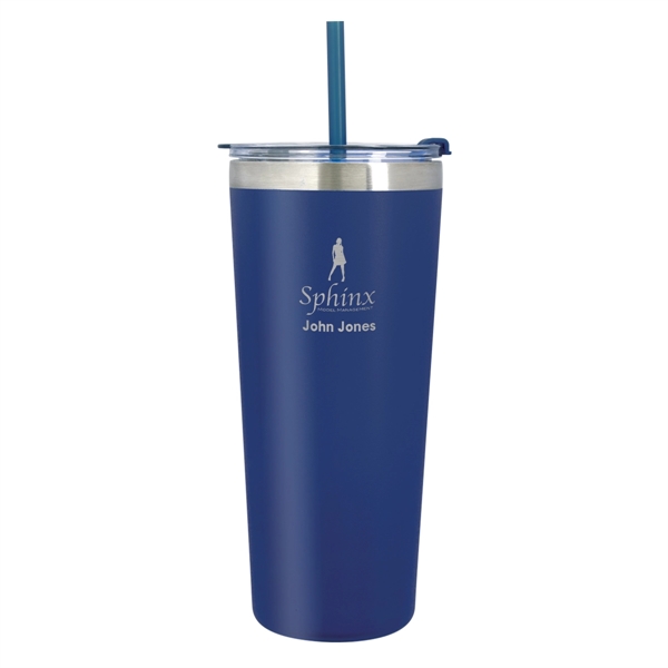  Colma Vacuum Tumbler with Straw - 22 oz. - Colors