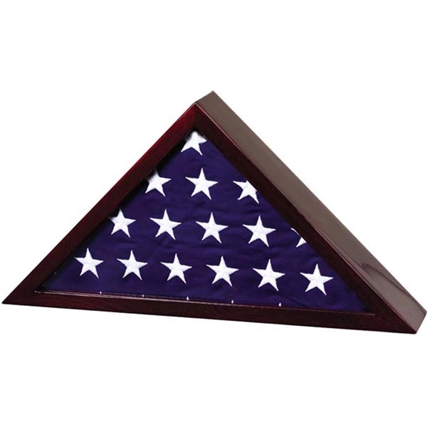 Rosewood Piano Finished Wood Flag Case - Rosewood Piano Finished Wood Flag Case - Image 0 of 1