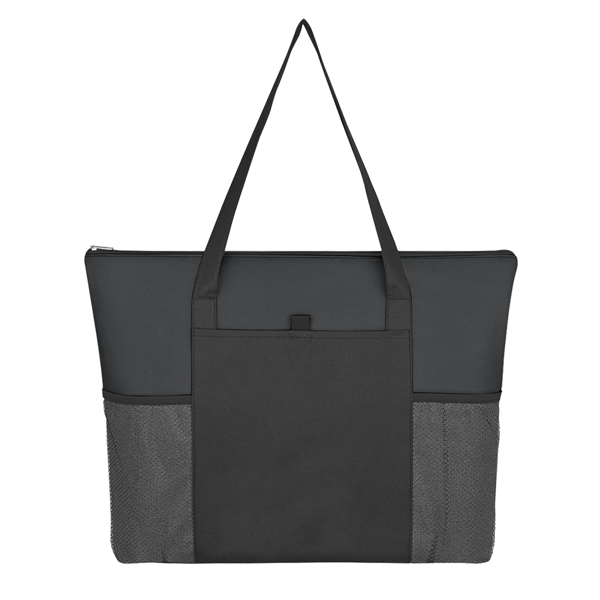 Non-Woven Voyager Zippered Tote Bag - Non-Woven Voyager Zippered Tote Bag - Image 6 of 10