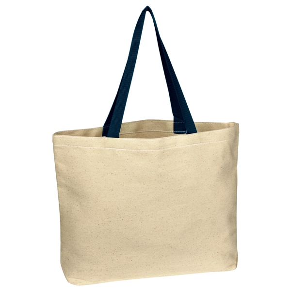 Natural Cotton Canvas Tote Bag - Natural Cotton Canvas Tote Bag - Image 8 of 15