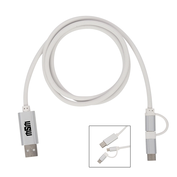 3-in-1 3 Ft. Disco Tech Light Up Charging Cable - 3-in-1 3 Ft. Disco Tech Light Up Charging Cable - Image 3 of 4