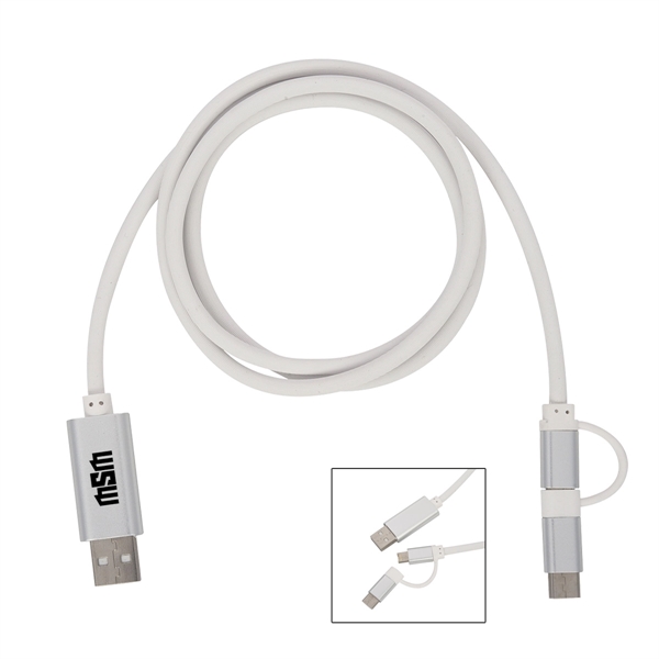 3-in-1 3 Ft. Disco Tech Light Up Charging Cable - 3-in-1 3 Ft. Disco Tech Light Up Charging Cable - Image 2 of 4