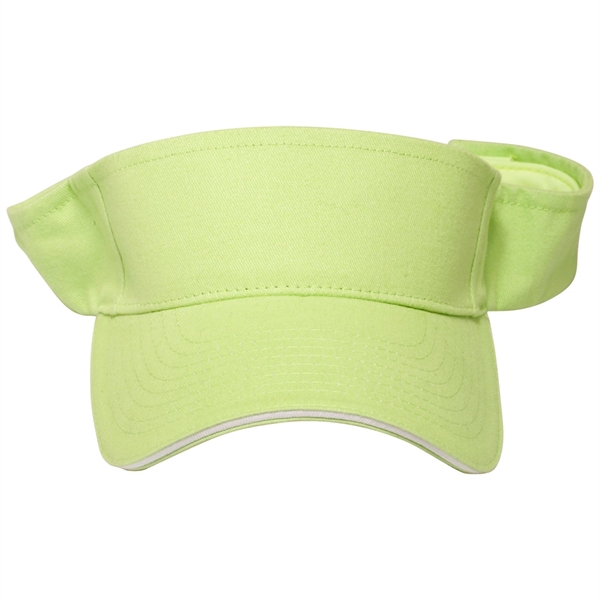 Bright Color Sun Visor Cap w/ Custom Imprint Cotton Made - Bright Color Sun Visor Cap w/ Custom Imprint Cotton Made - Image 2 of 2