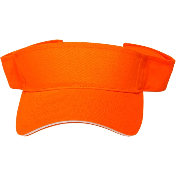 Bright Color Sun Visor Cap w/ Custom Imprint Cotton Made - Bright Color Sun Visor Cap w/ Custom Imprint Cotton Made - Image 1 of 2