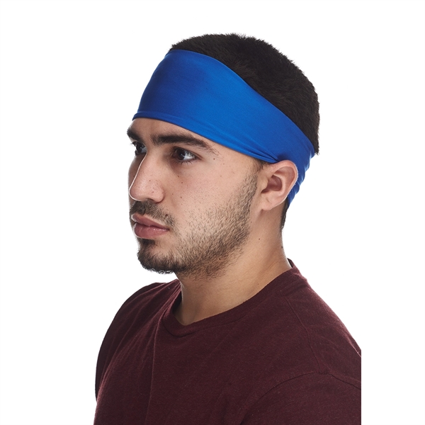 Lycra Elastic Sports Headband w/ Custom Logo Stretchy Fit - Lycra Elastic Sports Headband w/ Custom Logo Stretchy Fit - Image 1 of 10