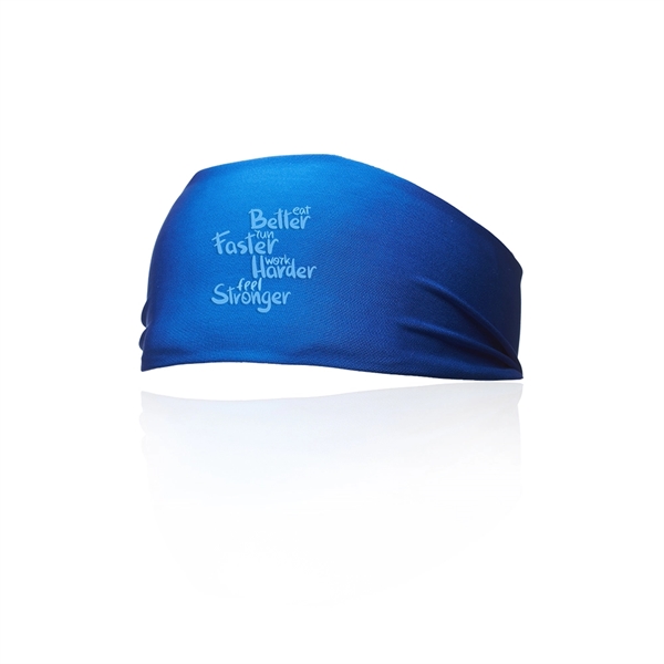 Lycra Elastic Sports Headband w/ Custom Logo Stretchy Fit - Lycra Elastic Sports Headband w/ Custom Logo Stretchy Fit - Image 2 of 10