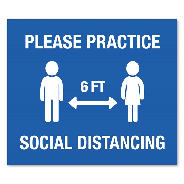 12 X 14 Rect Stock Social Distancing  Wall Decal - 12 X 14 Rect Stock Social Distancing  Wall Decal - Image 0 of 0