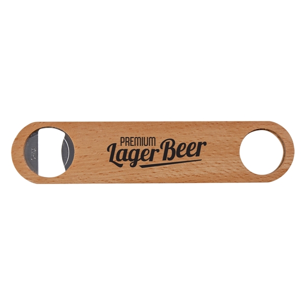 Large Wood Bottle Opener - Large Wood Bottle Opener - Image 2 of 3