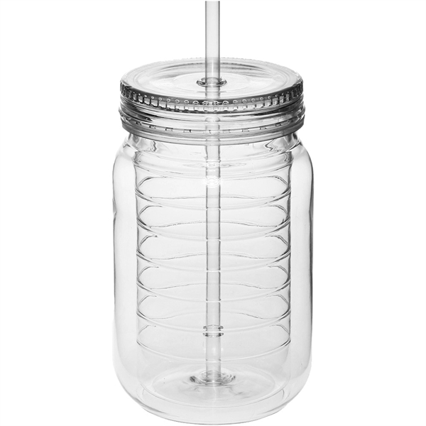 18 oz Classic Acrylic Tumbler w/ Matching Lid & Straw Custom
