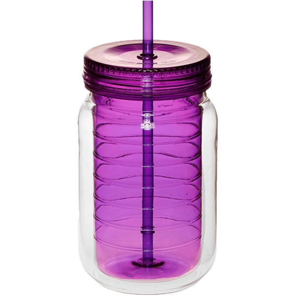 18 oz Classic Acrylic Tumbler w/ Matching Lid & Straw Custom