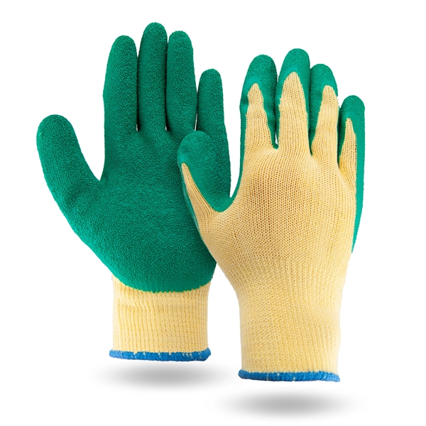Yellow & Green Palm Dipped Gloves - Yellow & Green Palm Dipped Gloves - Image 2 of 2