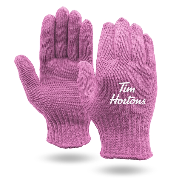 Pink Knit Gloves - Pink Knit Gloves - Image 0 of 1