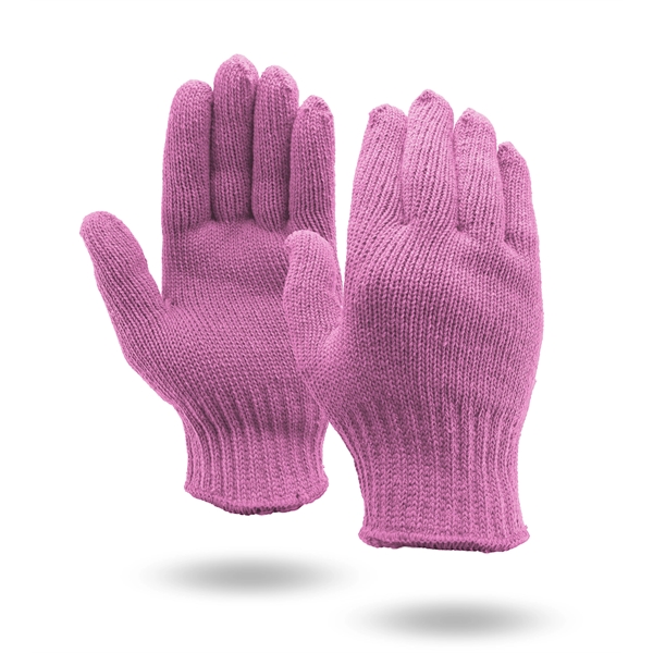 Pink Knit Gloves - Pink Knit Gloves - Image 1 of 1