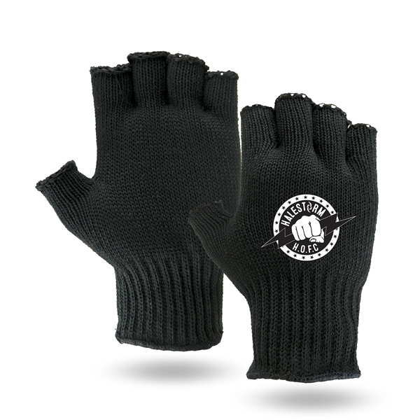 Black Fingerless Knit Gloves - Black Fingerless Knit Gloves - Image 0 of 1