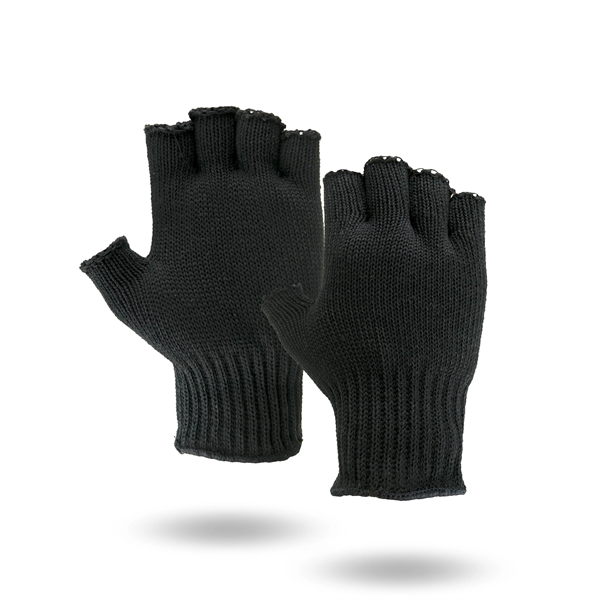 Black Fingerless Knit Gloves - Black Fingerless Knit Gloves - Image 1 of 1