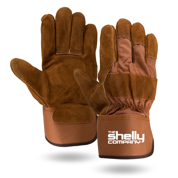 Brown Leather Palm Gloves - Brown Leather Palm Gloves - Image 0 of 1