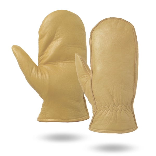 Winter Lined Cowhide Leather Chopper Mittens - Winter Lined Cowhide Leather Chopper Mittens - Image 2 of 5