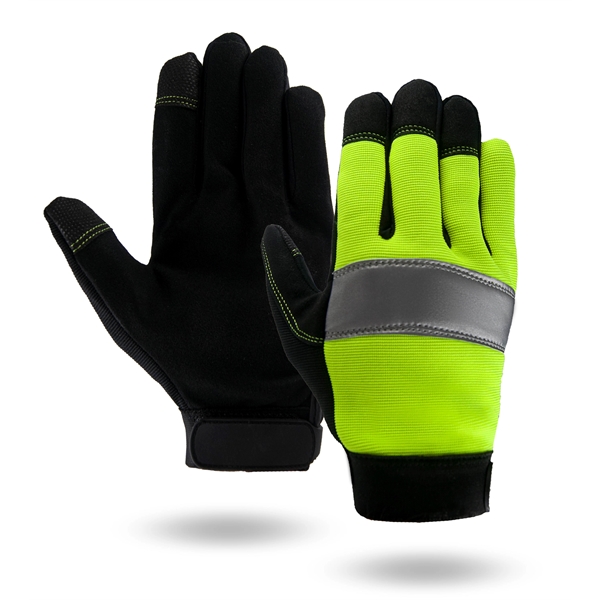 Hi-Viz Touchscreen Mechanics Gloves - Hi-Viz Touchscreen Mechanics Gloves - Image 5 of 7