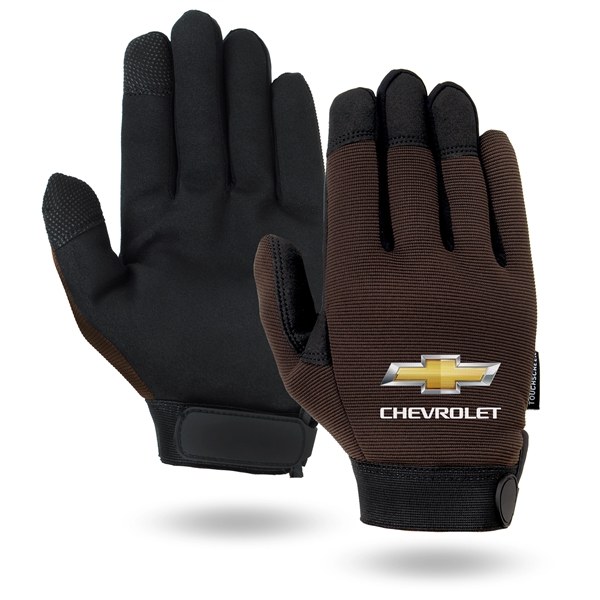 Touchscreen Brown Mechanics Gloves - Touchscreen Brown Mechanics Gloves - Image 0 of 5