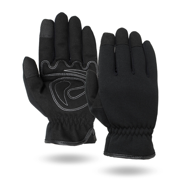 Black Slip On Touchscreen Mechanics Gloves - Black Slip On Touchscreen Mechanics Gloves - Image 2 of 5