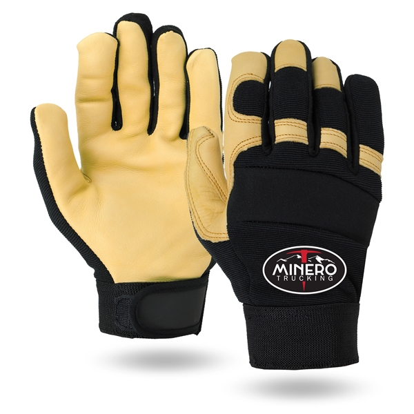 Premium Cowhide Leather Mechanics Gloves - Premium Cowhide Leather Mechanics Gloves - Image 0 of 6