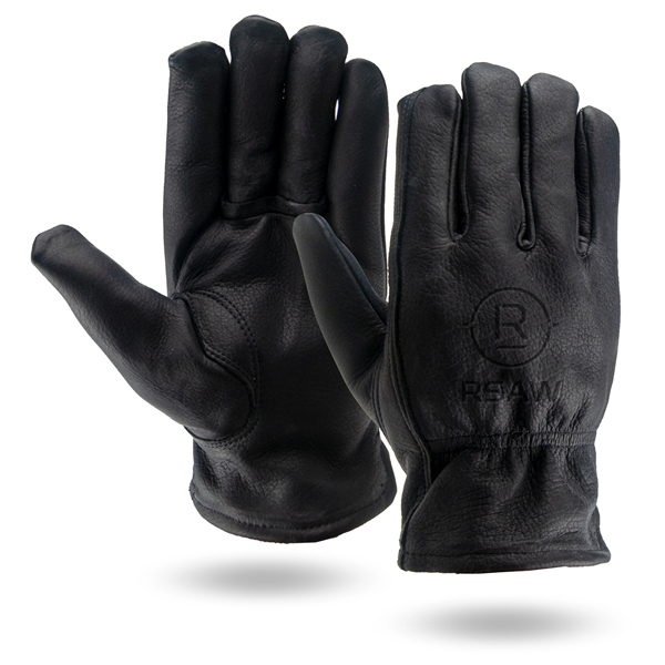 Winter Lined Black Cowhide Leather Gloves - Winter Lined Black Cowhide Leather Gloves - Image 0 of 6