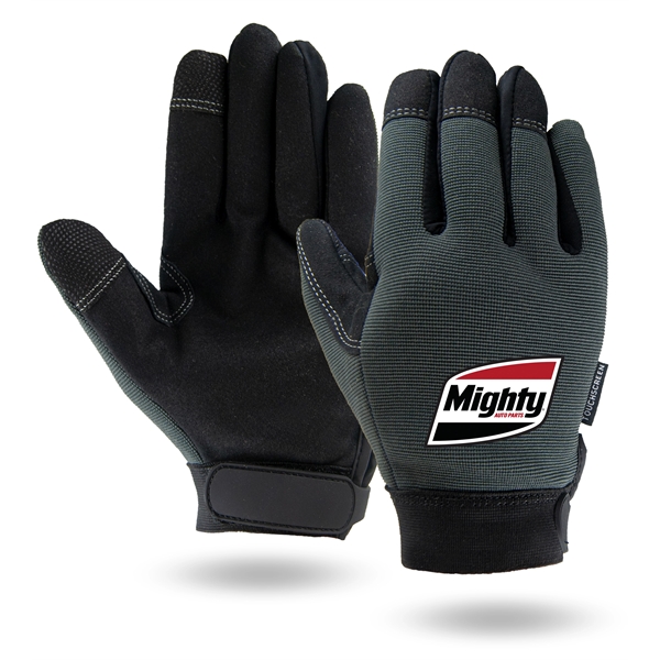 Touchscreen Gray Mechanics Gloves - Touchscreen Gray Mechanics Gloves - Image 0 of 1