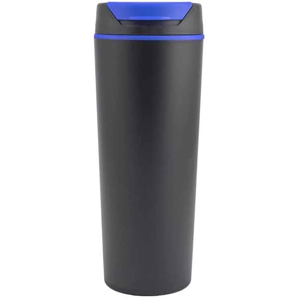 18 Oz Plastic Tumbler w/ Color Accent Flip top & Custom Logo - 18 Oz Plastic Tumbler w/ Color Accent Flip top & Custom Logo - Image 1 of 5