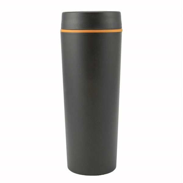 18 Oz Plastic Tumbler w/ Color Accent Flip top & Custom Logo - 18 Oz Plastic Tumbler w/ Color Accent Flip top & Custom Logo - Image 2 of 5