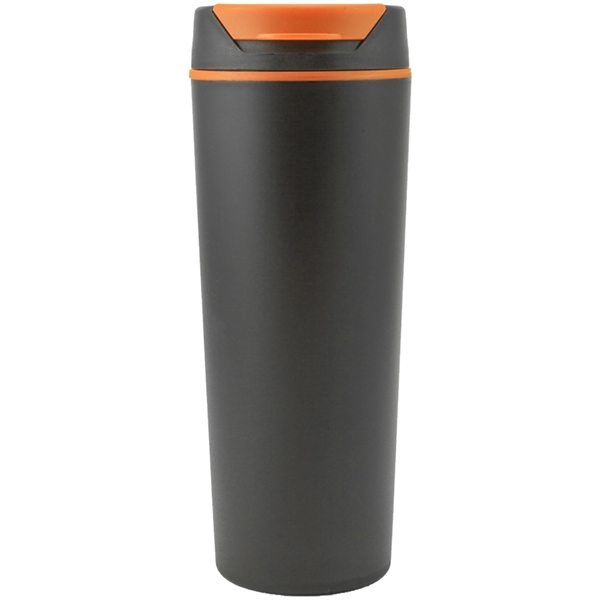 18 Oz Plastic Tumbler w/ Color Accent Flip top & Custom Logo - 18 Oz Plastic Tumbler w/ Color Accent Flip top & Custom Logo - Image 3 of 5