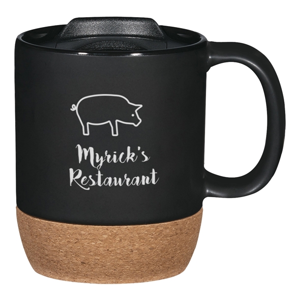 Custom 14 Oz. Cork Base Ceramic Mug