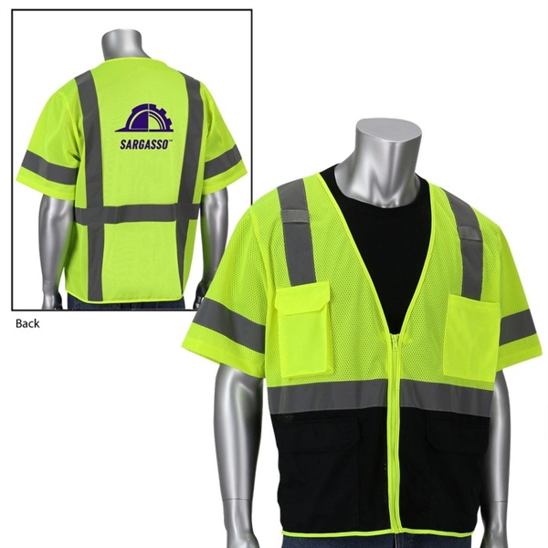 Class 3 Five Pocket Black Bottom Front Value Vest