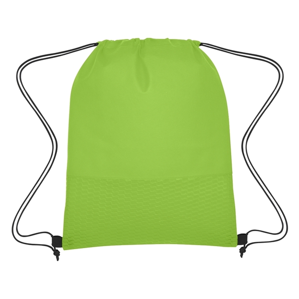 Wave Design Non-Woven Drawstring Bag - Wave Design Non-Woven Drawstring Bag - Image 14 of 24