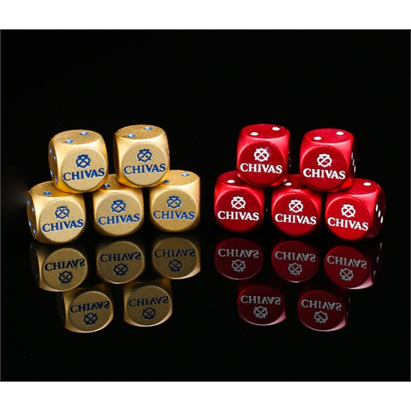 Aluminum Alloy Dice 16mm with One Custom Side - Aluminum Alloy Dice 16mm with One Custom Side - Image 3 of 3