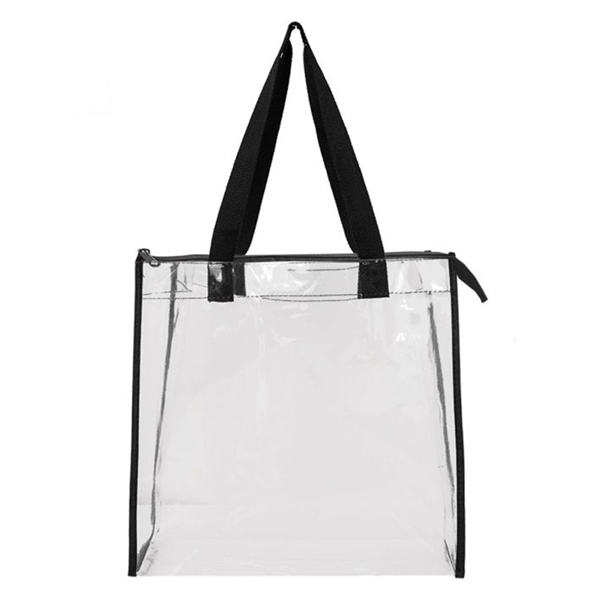 OAD OAD Clear Zippered Tote with Full Gusset - OAD OAD Clear Zippered Tote with Full Gusset - Image 0 of 5