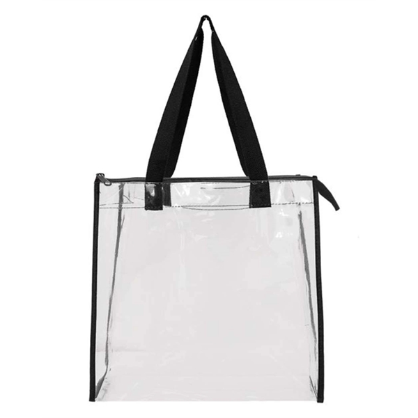 OAD OAD Clear Zippered Tote with Full Gusset - OAD OAD Clear Zippered Tote with Full Gusset - Image 1 of 5