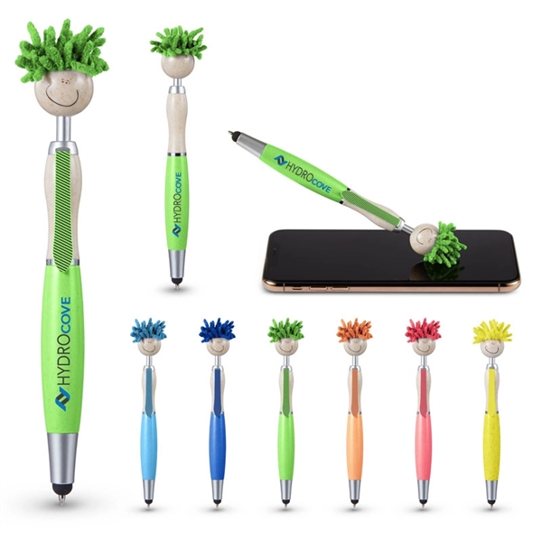 MopToppers® Wheat Straw Screen Cleaner with Stylus Pen - MopToppers® Wheat Straw Screen Cleaner with Stylus Pen - Image 0 of 6