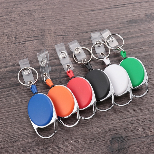 Retractable Pull Key Ring Chain - Retractable Pull Key Ring Chain - Image 2 of 4