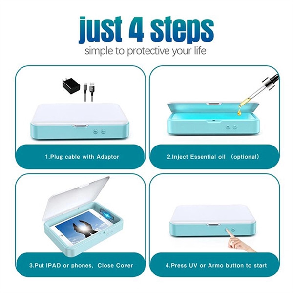 UV phone and 8inch PAD disinfector box with wireless charger - UV phone and 8inch PAD disinfector box with wireless charger - Image 3 of 4