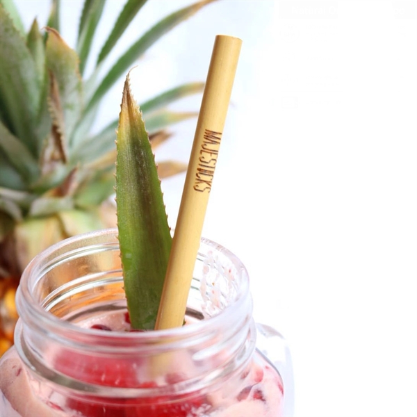 Organic Bamboo Drinking Straw - Reusable And Decorated - Organic Bamboo Drinking Straw - Reusable And Decorated - Image 0 of 4
