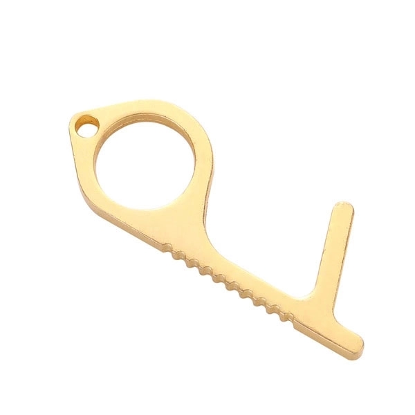 Portable Hygiene Hand Antimicrobial Brass EDC Door Opener - Portable Hygiene Hand Antimicrobial Brass EDC Door Opener - Image 3 of 4