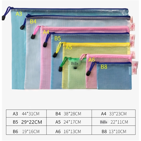 Mesh Zipper Document Holder - Mesh Zipper Document Holder - Image 6 of 7