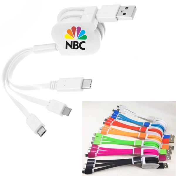 3-In-1 Magic USB Retractable Mobile Charging Cable - 3-In-1 Magic USB Retractable Mobile Charging Cable - Image 0 of 1
