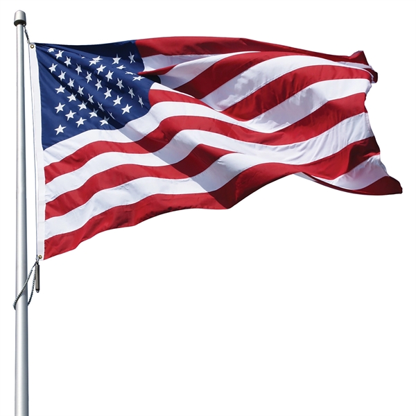 6' x 10' 2-ply Polyester U.S. Flag with Heading and Grommets - 6' x 10' 2-ply Polyester U.S. Flag with Heading and Grommets - Image 3 of 4