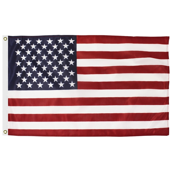 12" x 18" American Flag Printed Knitted Polyester - 12" x 18" American Flag Printed Knitted Polyester - Image 0 of 2