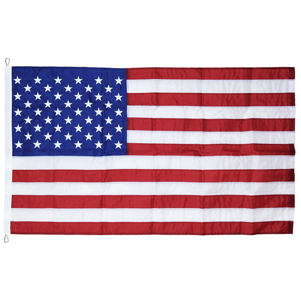 10' x 19' U.S. Nylon Flag with Rope and Thimble - 10' x 19' U.S. Nylon Flag with Rope and Thimble - Image 0 of 4